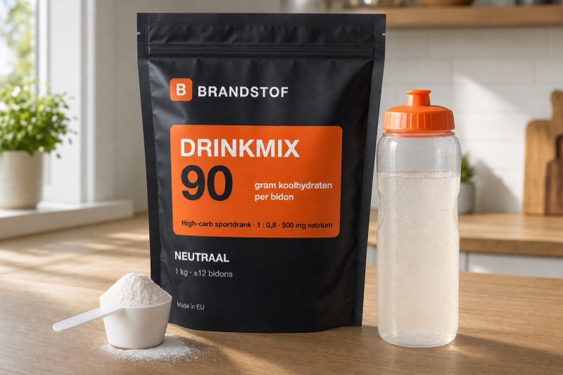 Drinkmix 90: één schep per bidon, neutraal van smaak
